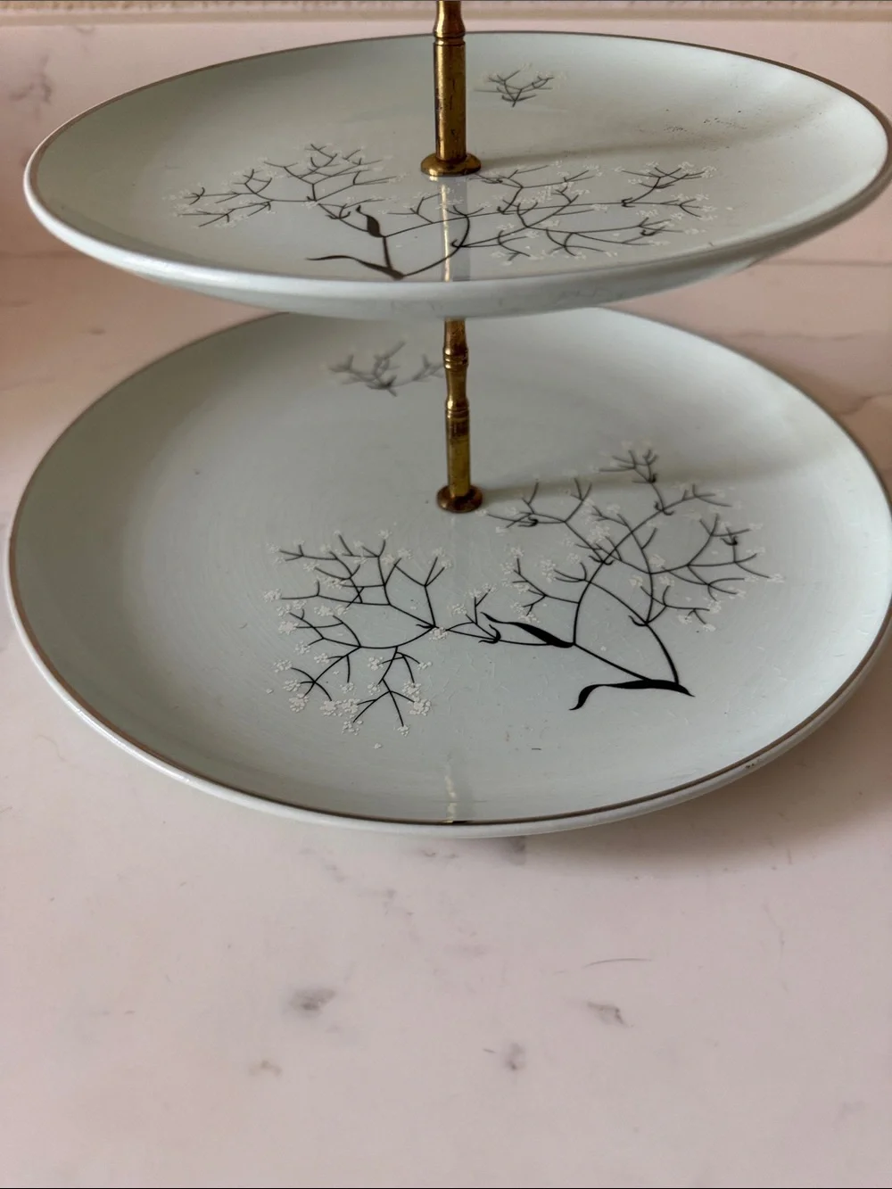 Three-Tier Serving Brass Stand